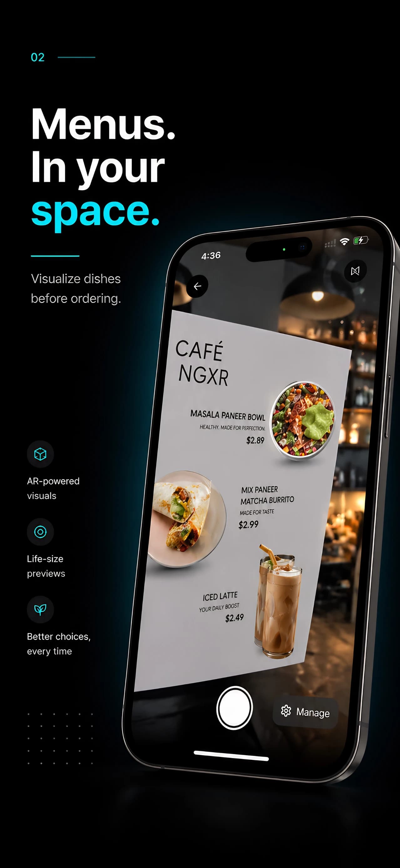 Menu AR: visualise dishes at your table before ordering